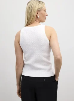 Flowy cable-knit cami