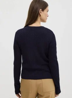 Flowy cable-knit cardigan