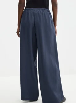 Flowy lyocell elastic-waistband pant