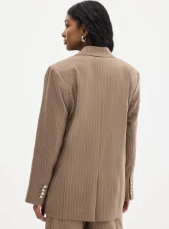 Flowy pinstripe blazer