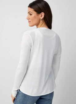 Fluid-knit open-front cardigan