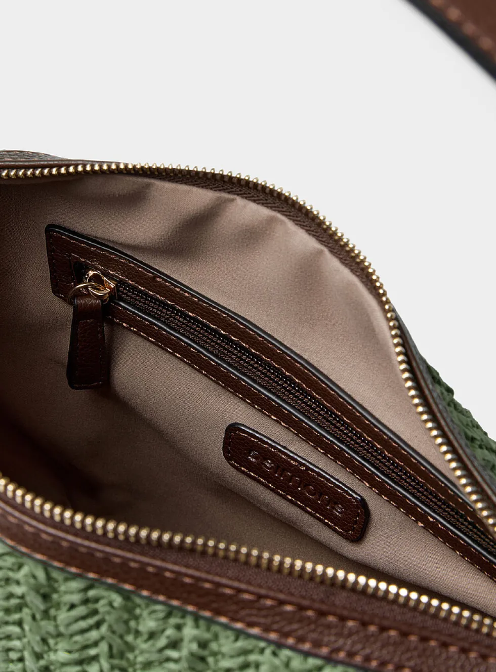 Folded corner braided straw hobo bag