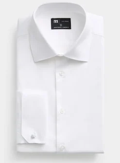 French cuff sateen shirt