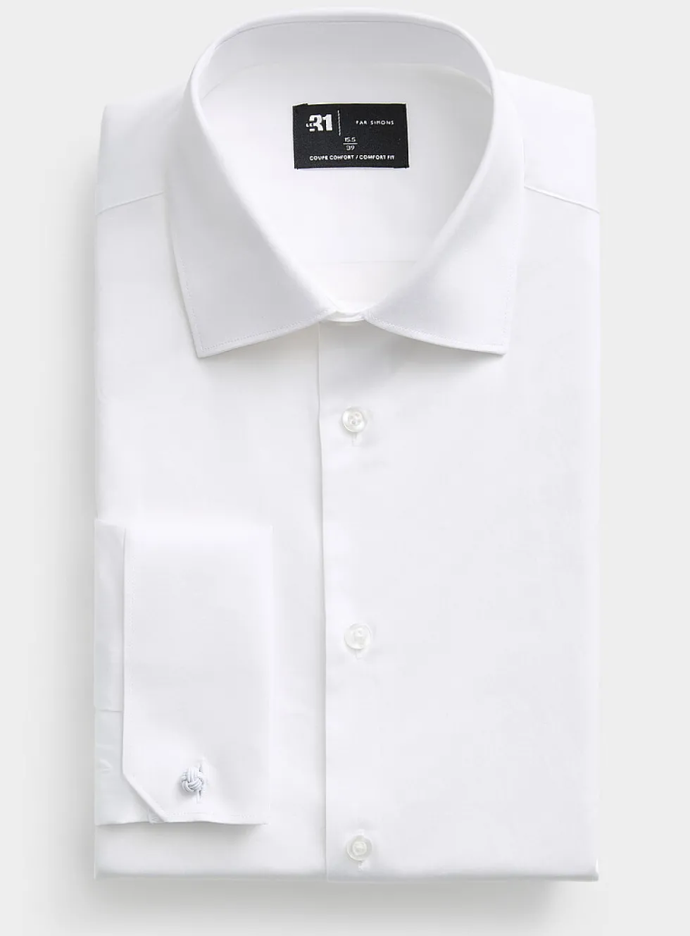 French cuff sateen shirt