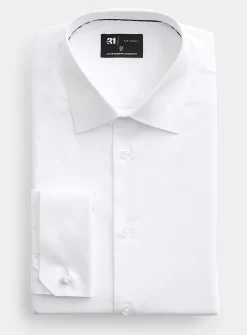 French cuff satiny shirt