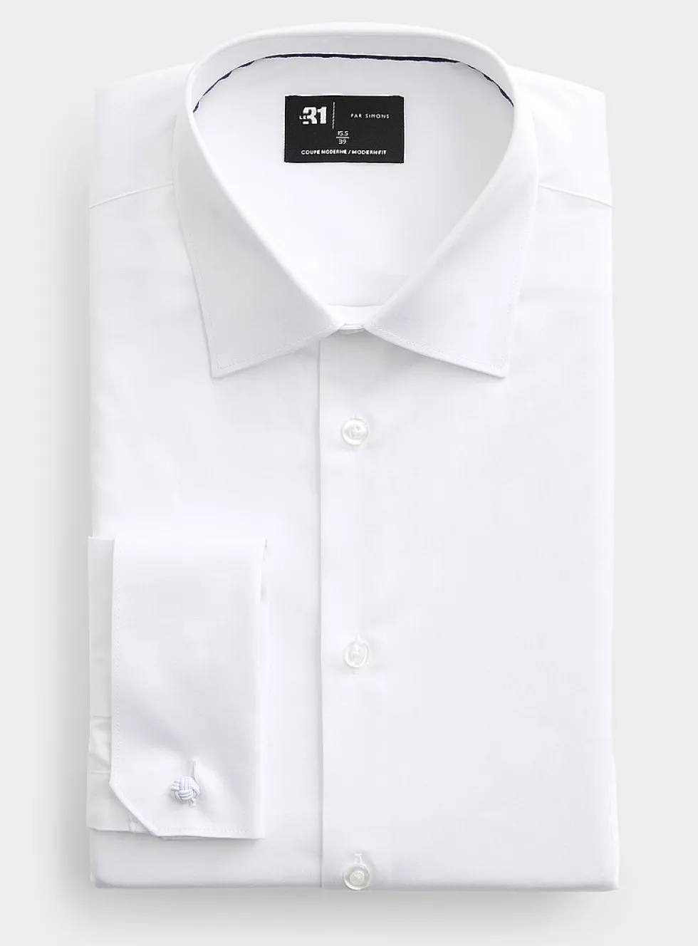French cuff satiny shirt