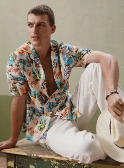 French Riviera camp shirt