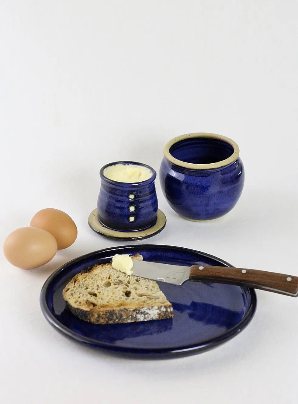 French stoneware butter dish