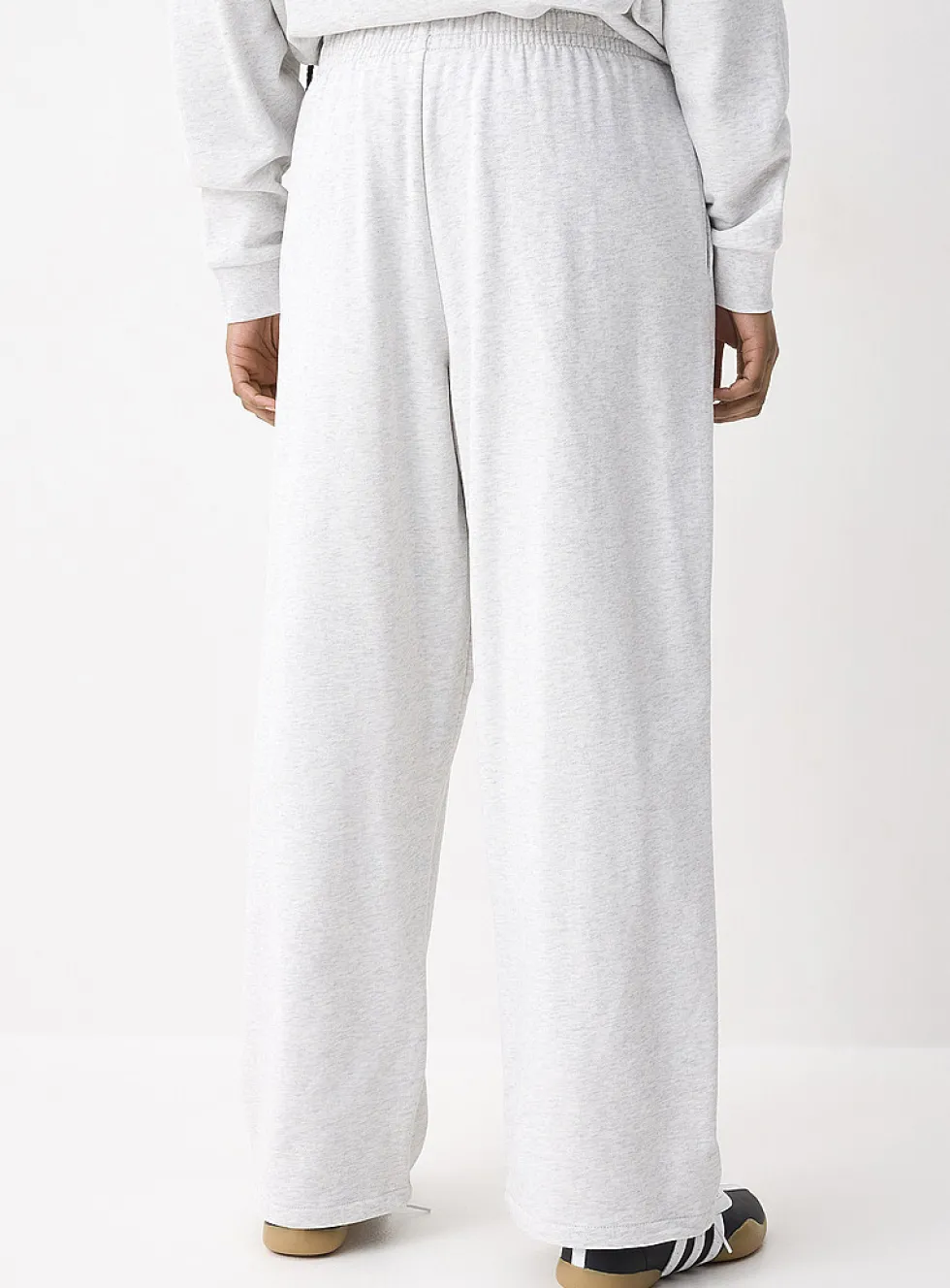 French terry wide-leg pant