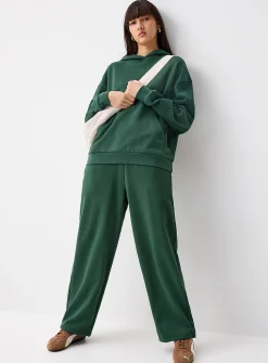 French terry wide-leg pant