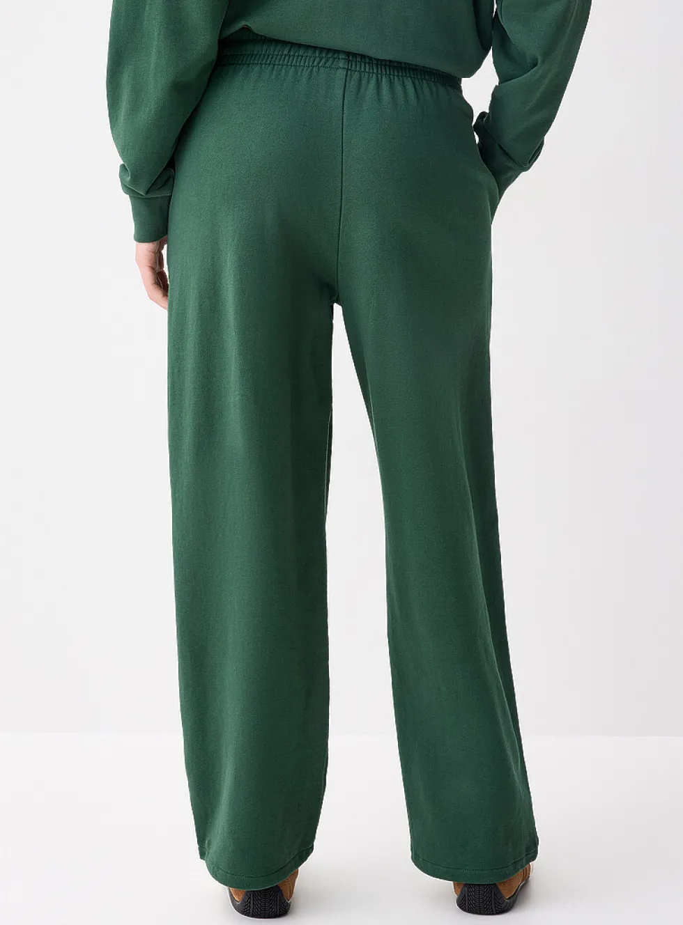 French terry wide-leg pant