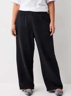 French terry wide-leg pant