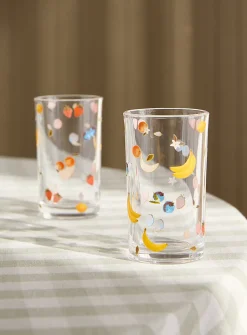 Fruit print small glasses