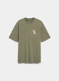 Fun embroidery faded T-shirt