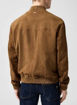 Genuine suede bomber jacket
