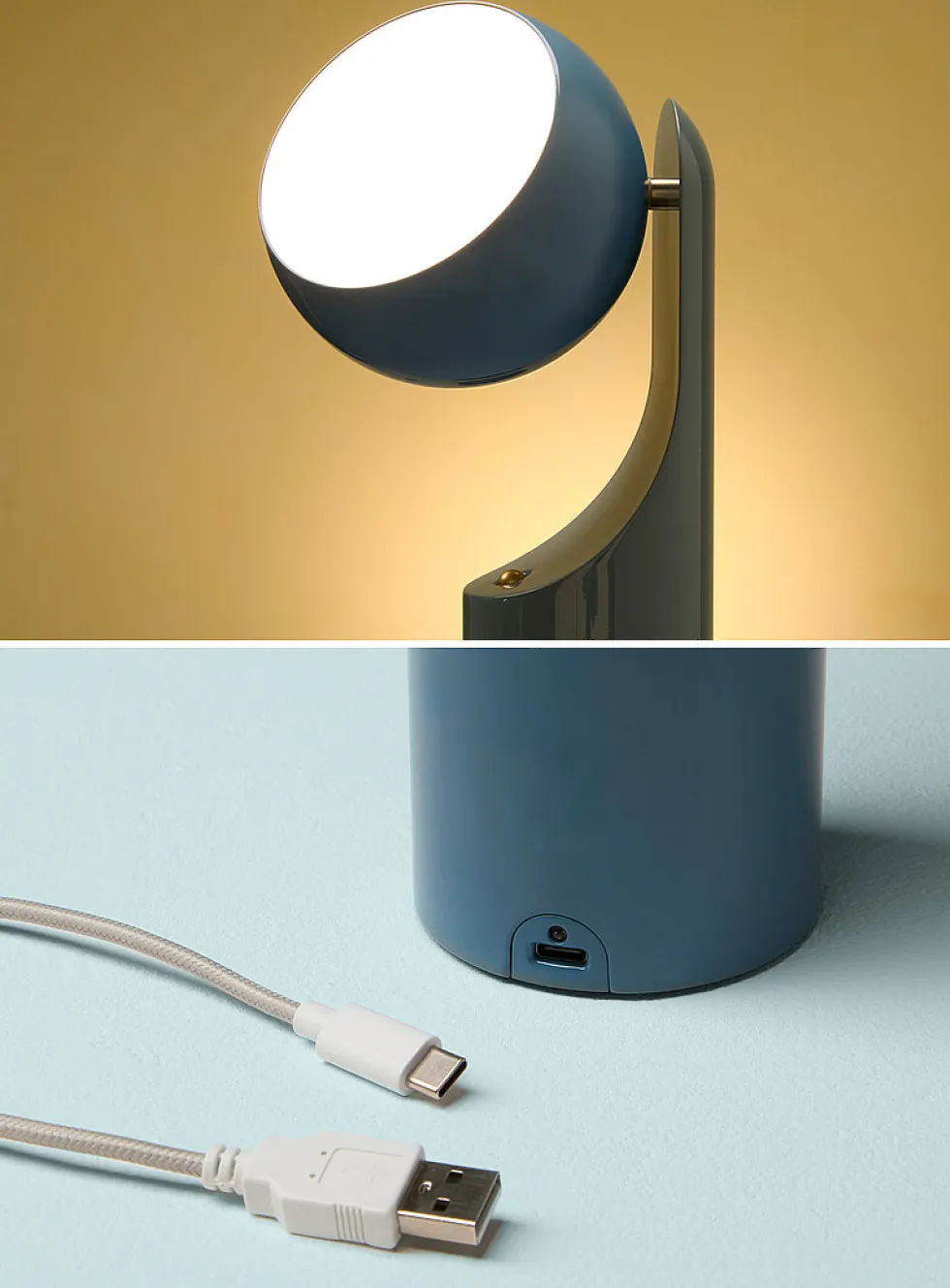 Geometric articulated portable lamp