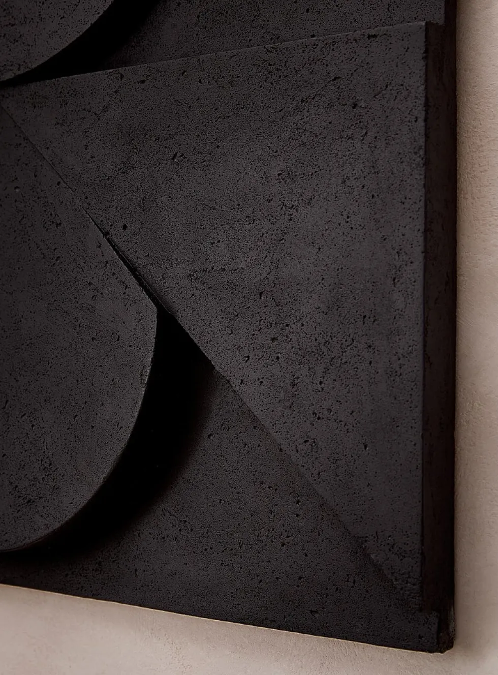 Geometric shapes volcanic rock wall art
