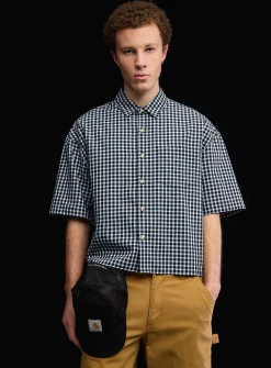 Gingham cropped shirt
