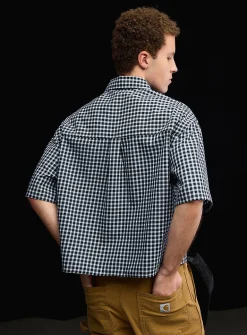 Gingham cropped shirt