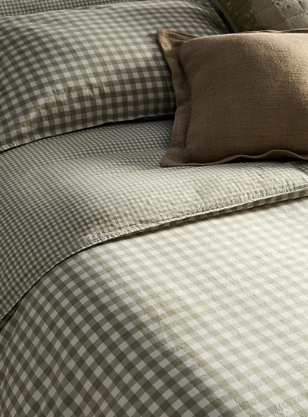 Gingham duvet cover set