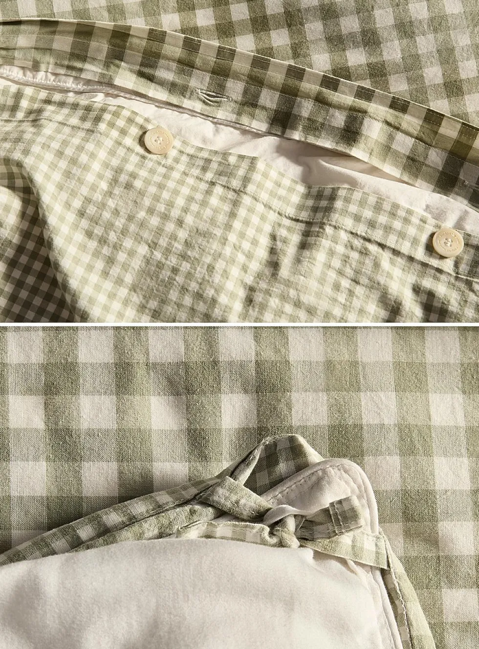 Gingham duvet cover set