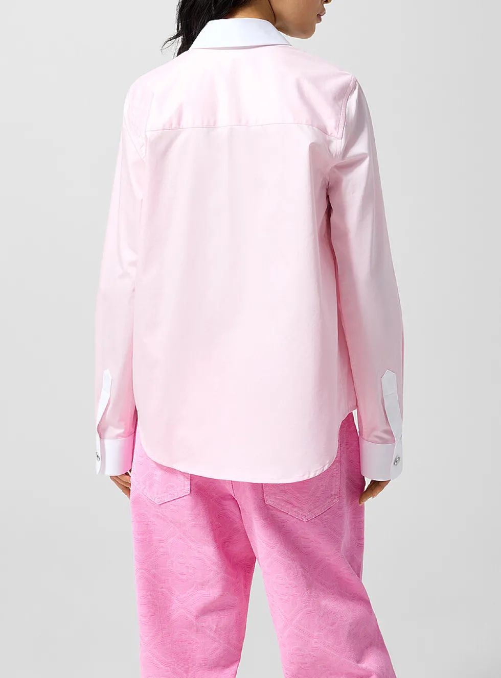 Glittering logo poplin shirt