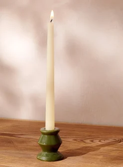 Glossy geometric candle holder