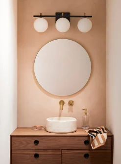 Golden accents frosted bubbles sconce