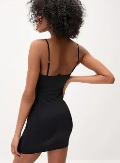Golden buckle cutout minidress
