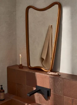 Golden frame mirror