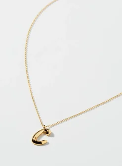 Golden letter necklace