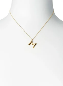 Golden letter necklace