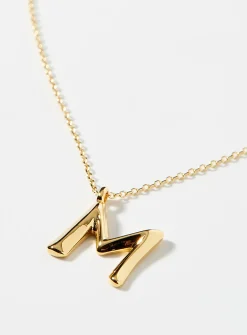 Golden letter necklace