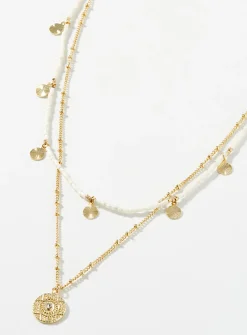 Golden mandala necklace
