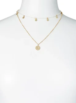 Golden mandala necklace