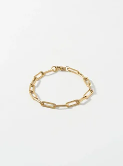 Golden paperclip bracelet
