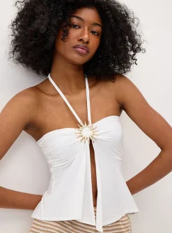 Golden sun halter cami