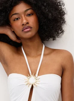 Golden sun halter cami