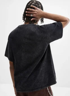 Gothic flower washed T-shirt