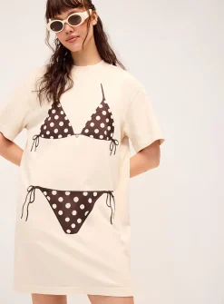 Graphic print T-shirt dress