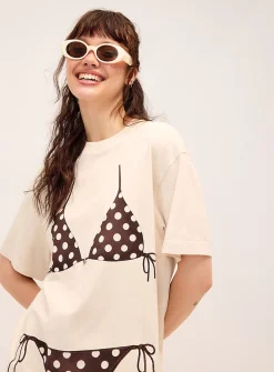 Graphic print T-shirt dress