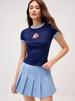 Graphic ringer T-shirt