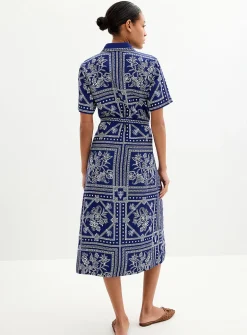 Greek ceramic belted shirtdress