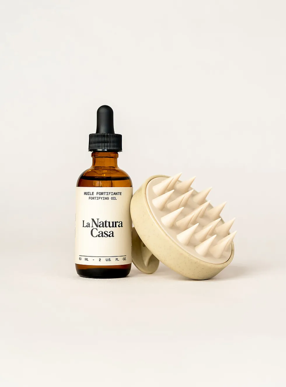 Hair brush and oil set