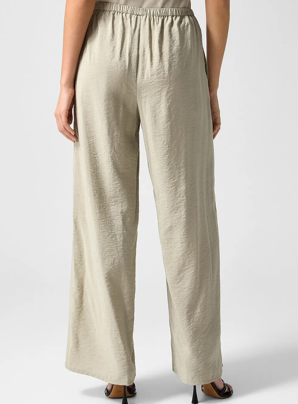 Hammered crepe pant