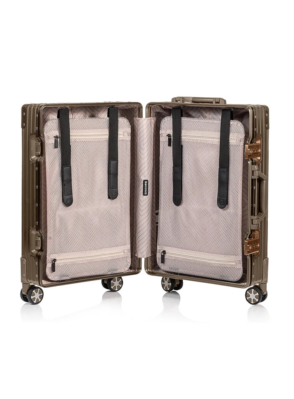 Hardside aluminum carry-on luggage