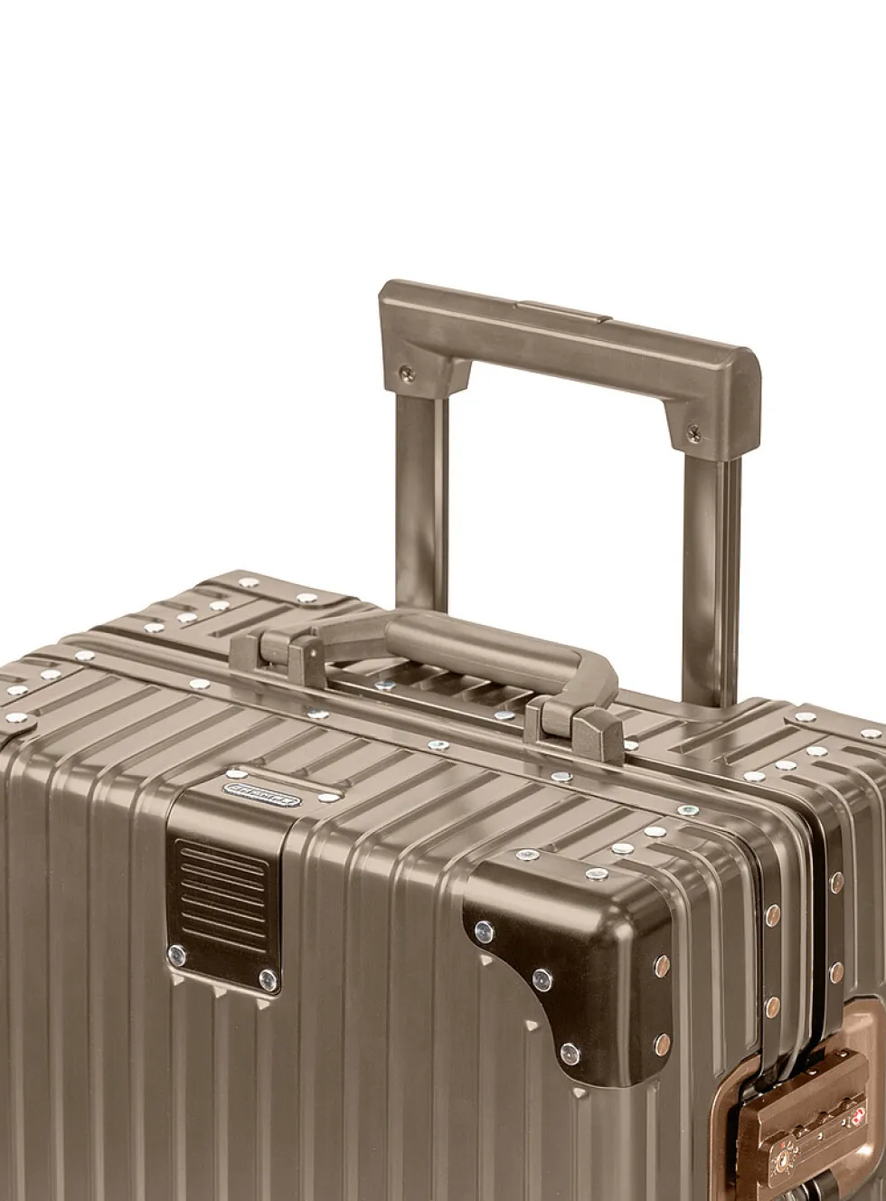 Hardside aluminum carry-on luggage