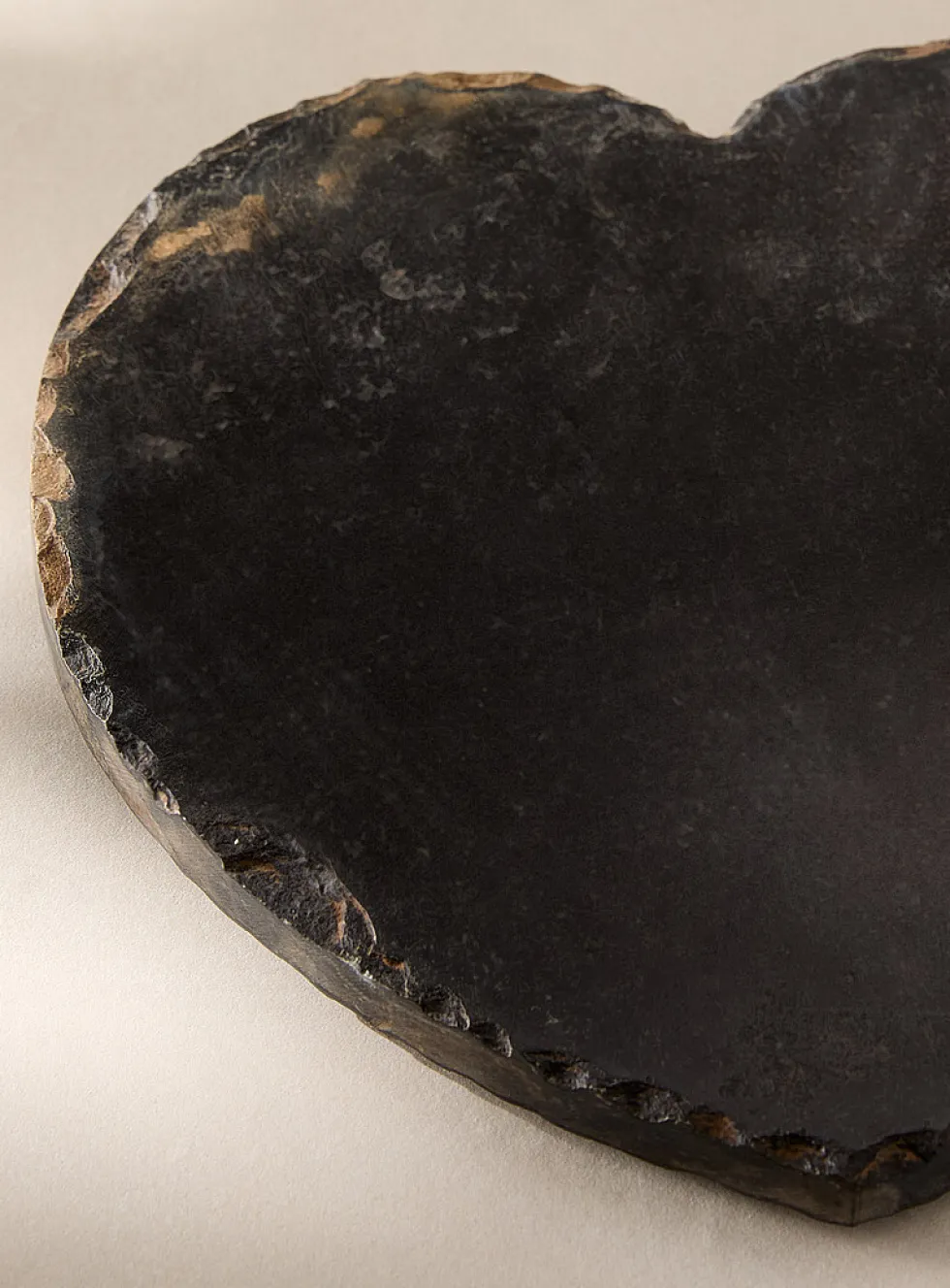 Heart black slate serving tray