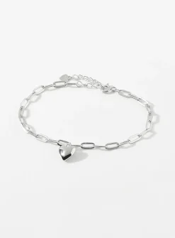 Heart paperclip bracelet