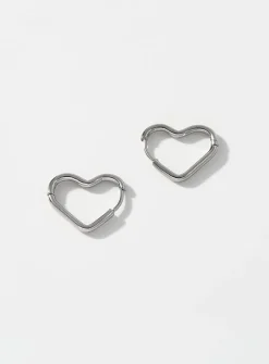 Heart silhouette earrings